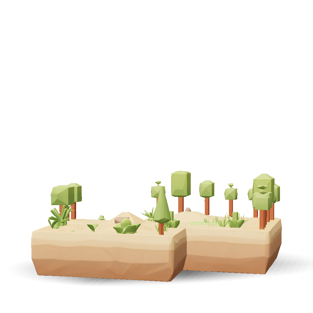 3D Model: Low poly desert platform environment asset stylized and game ...
