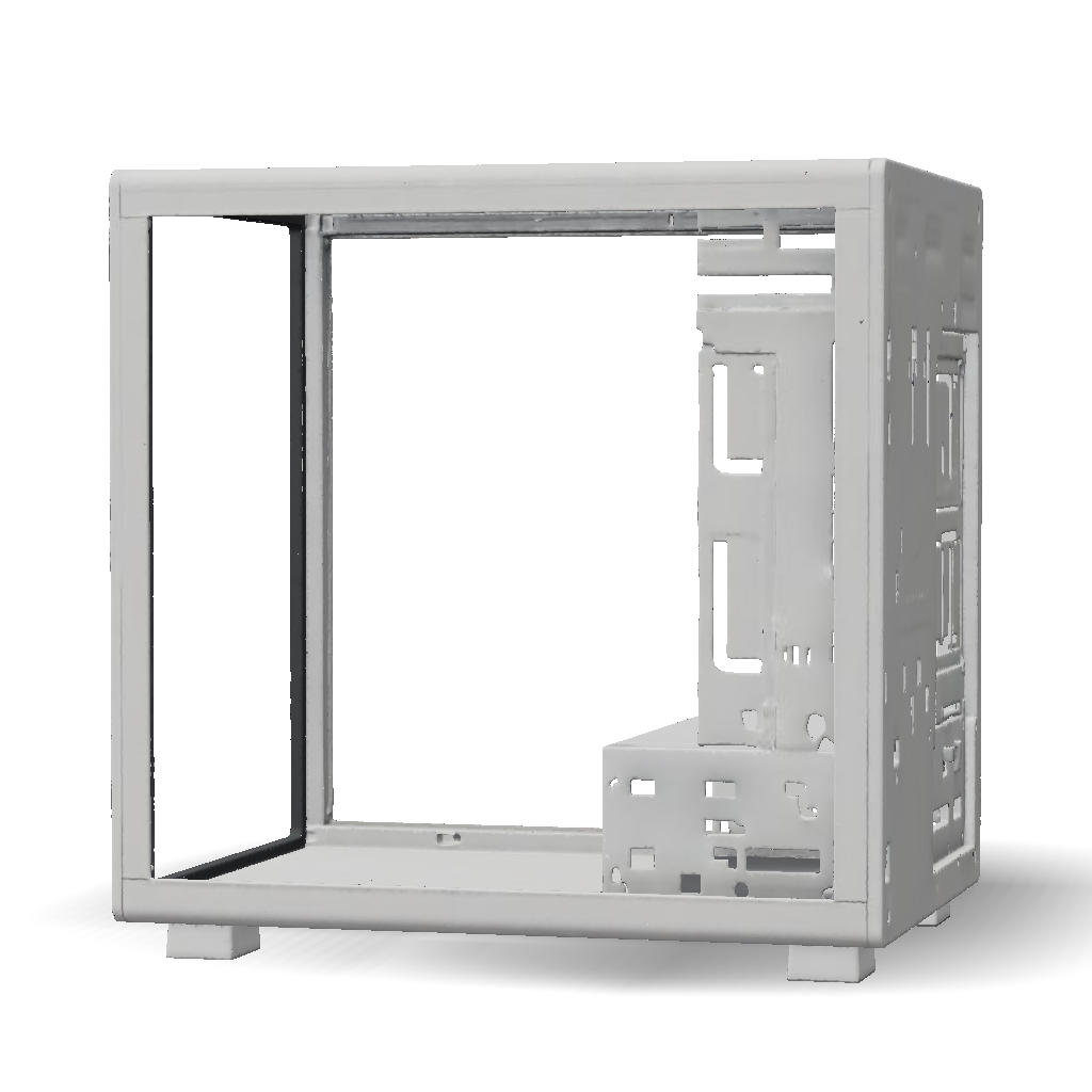 3D Model: 3D model of a modern minimalist empty PC case dual chamber ...