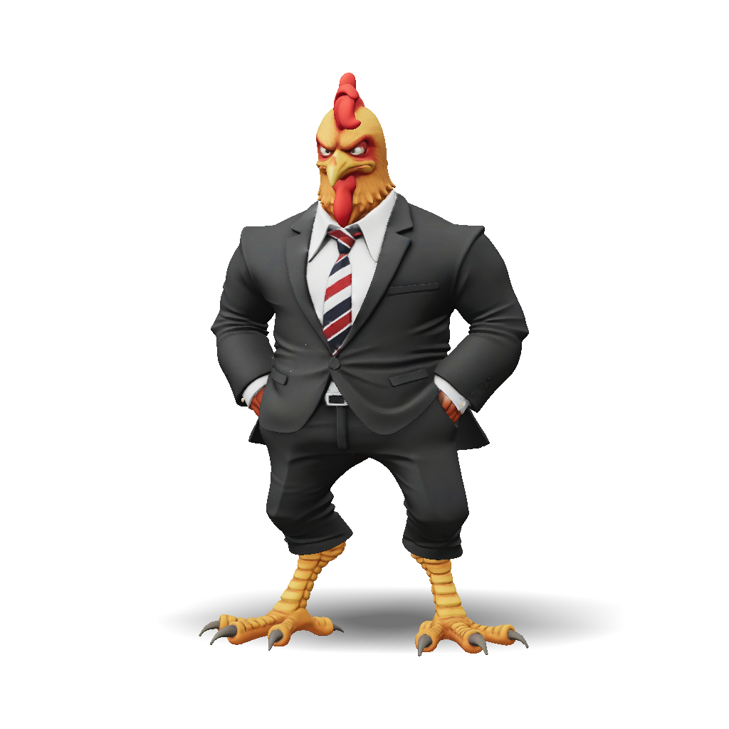 Humanoid Chicken 3D Model, Download Free Anthropomorphic Chicken In A ...