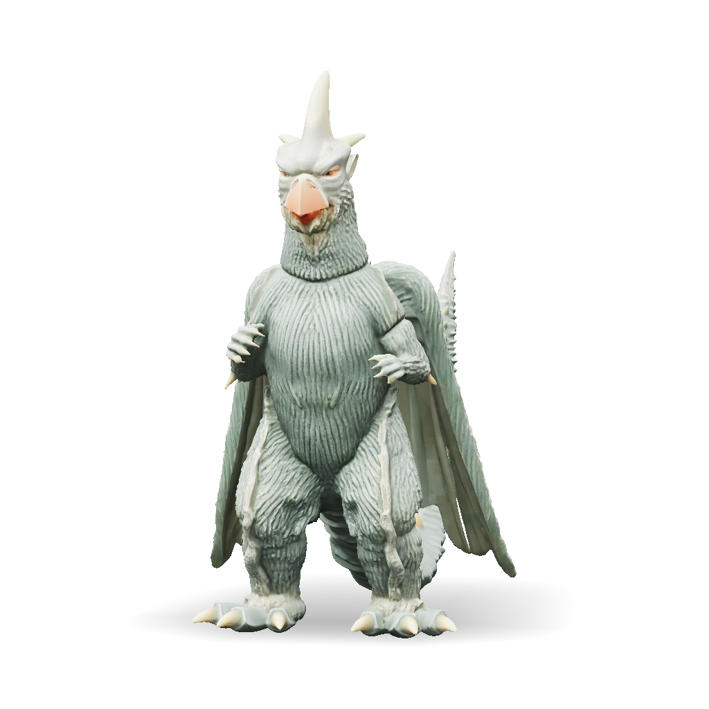 3D Model: dragon creature model with textured scales orange beak and ...