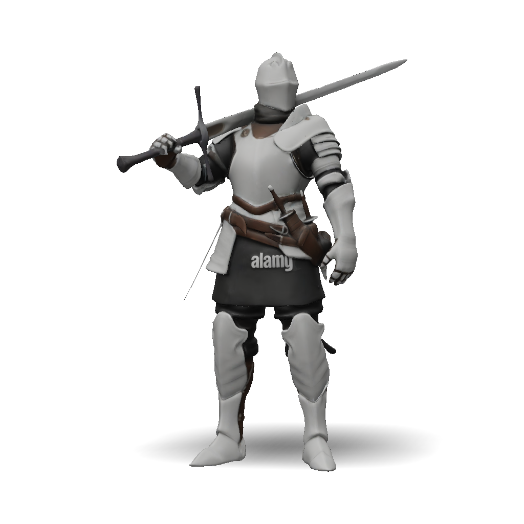 Medieval Knight 3D Model: Medieval Knight In Full Plate Armor With ...