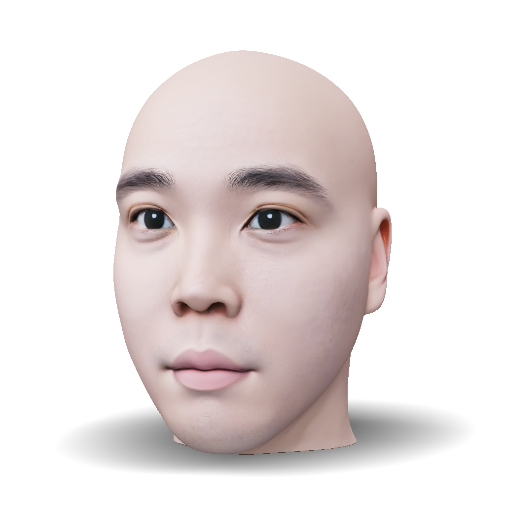 Bald Head 3D Model, Download Free Bald Head With Realistic Skin Texture ...