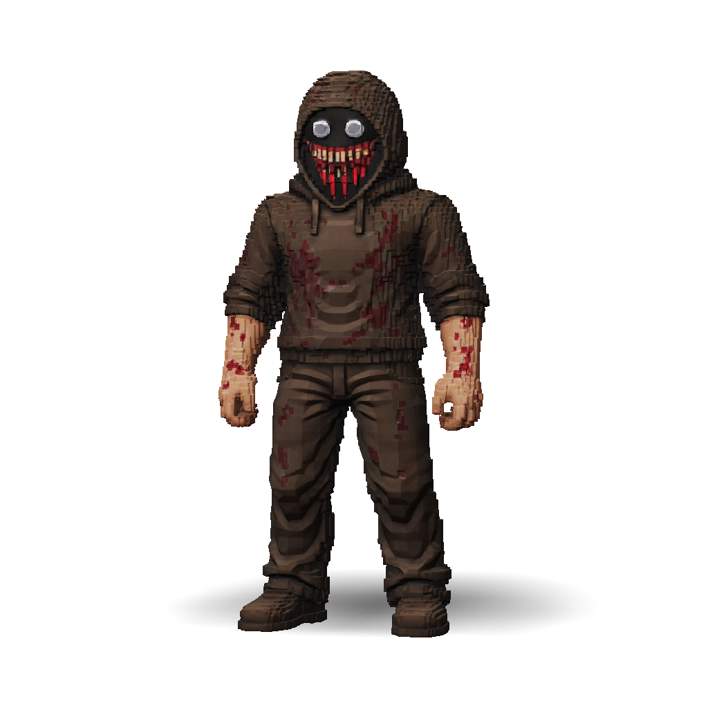 3D Model: Create a low poly humanoid horror character in pure PS1 PSX ...