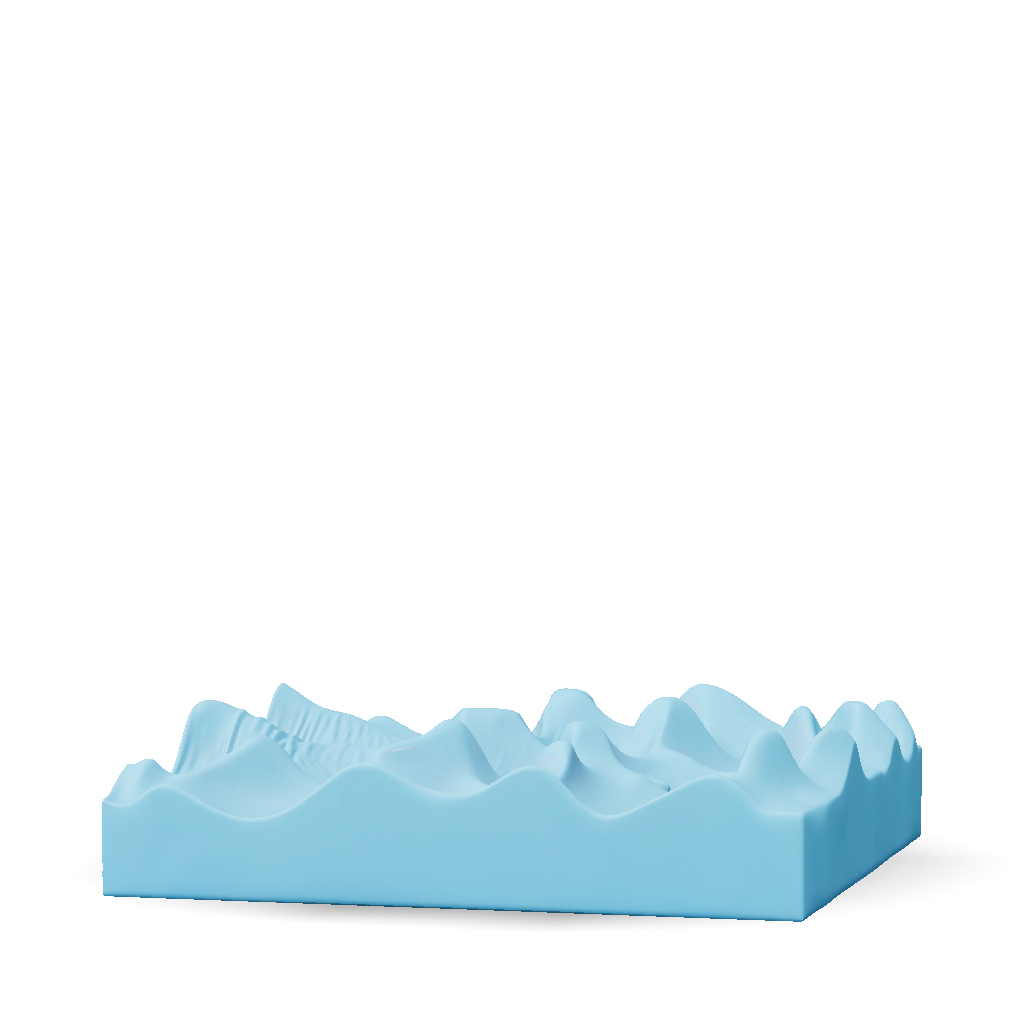 3D Model: A Rectangle Of Ocean Swells And Waves