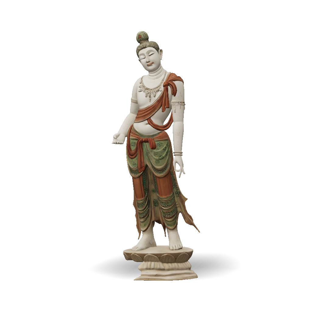 3D Model: ancient statue sculpture with draped garments stone base ...