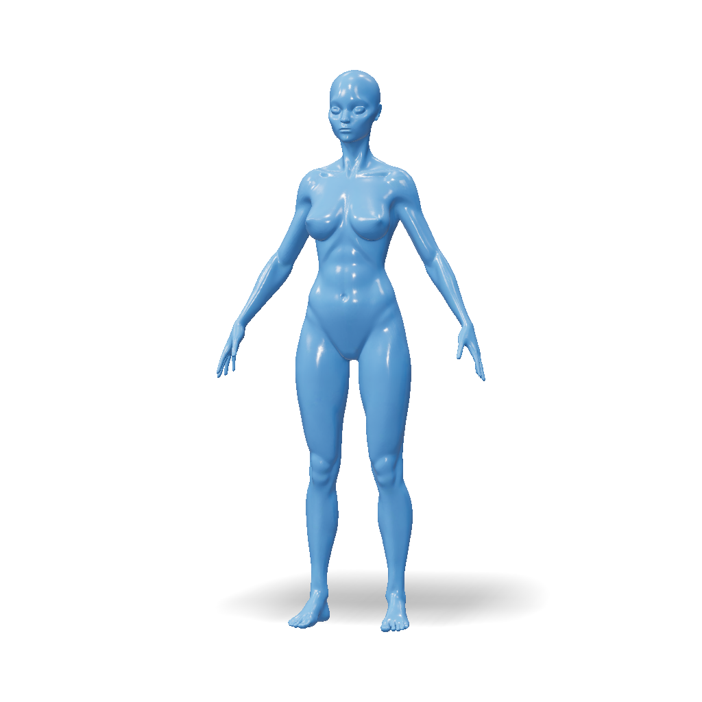 3D Model: Full body stylized humanoid avatar body neutral anatomical ...