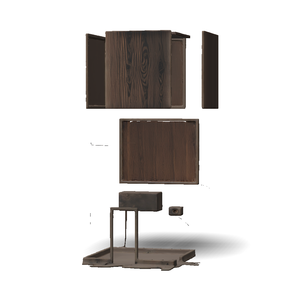 Storage Exploded View 3D Model: isometric exploded view of modular cube storage system ...