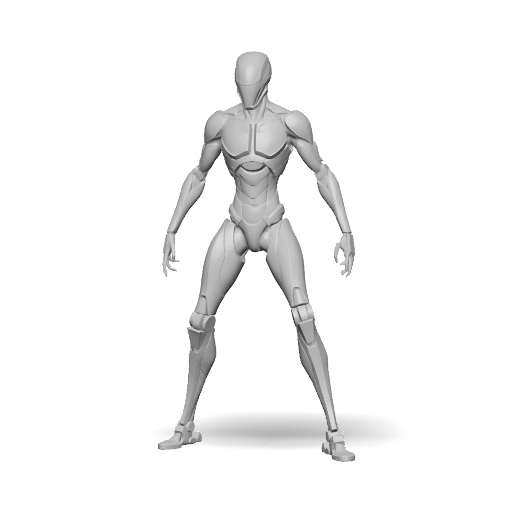 3D Model: Create a high quality 3D slim agile humanoid robot character ...