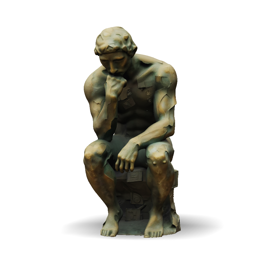 Single Human 3D Model: Create A Modern Bronze Sculpture Of A Single Human Figure ...