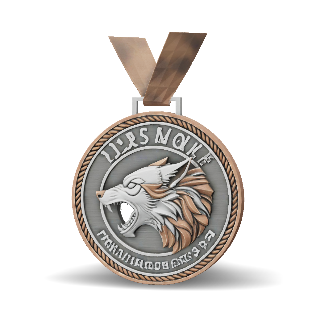 Wolf Medal Math 3D Model: Use picture for designing a medal Keep the wolf and the words ...