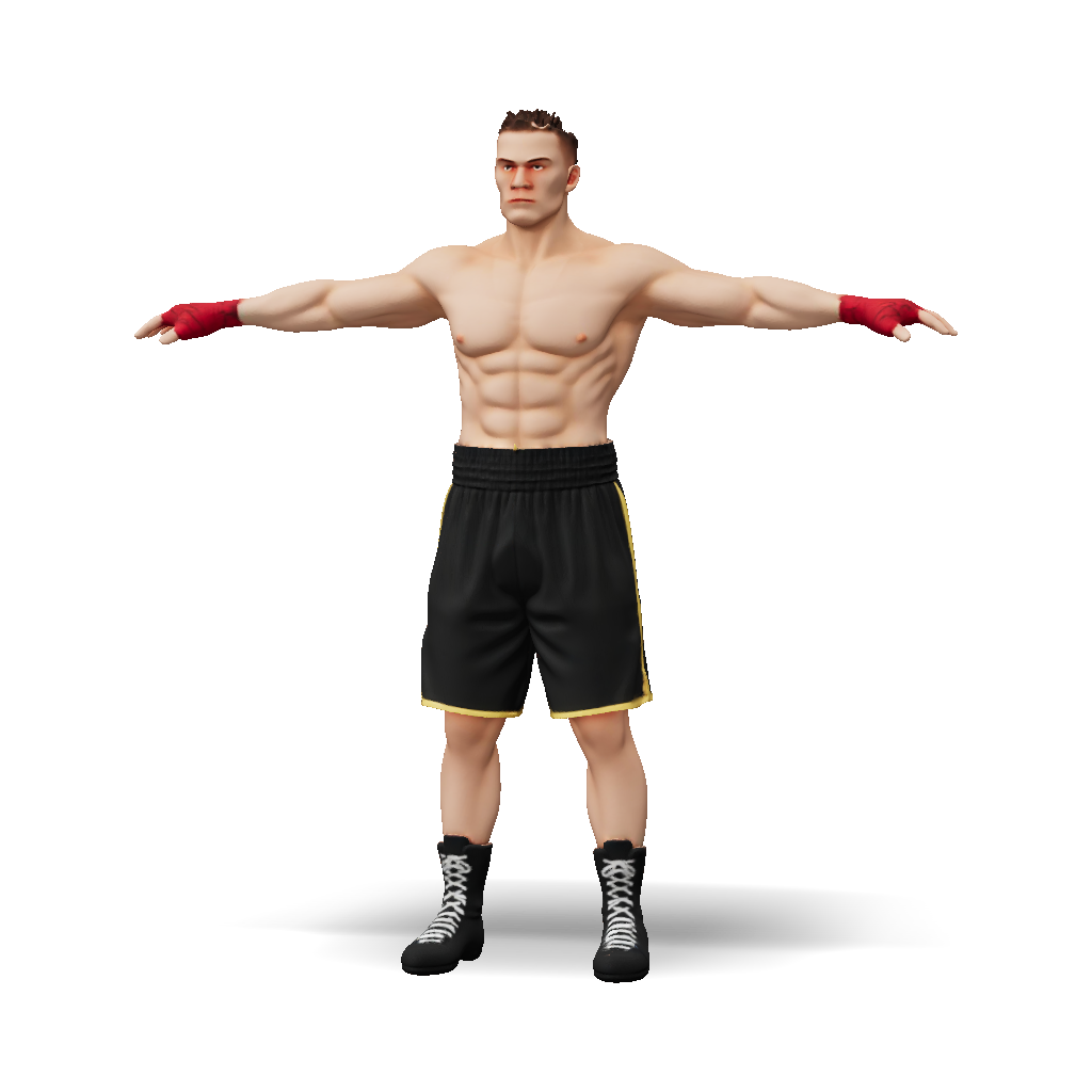 3D Model: Create a game ready 3D model of a male boxing fighter ...