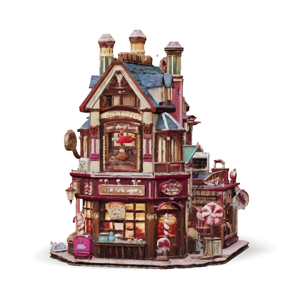 3D Model: Chocolate Factory architectural model with candy shop ...