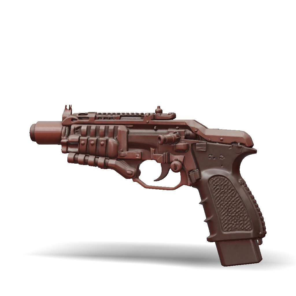 Background Less Gun Render 3D Model: No background no gun just the arm exactly as shown