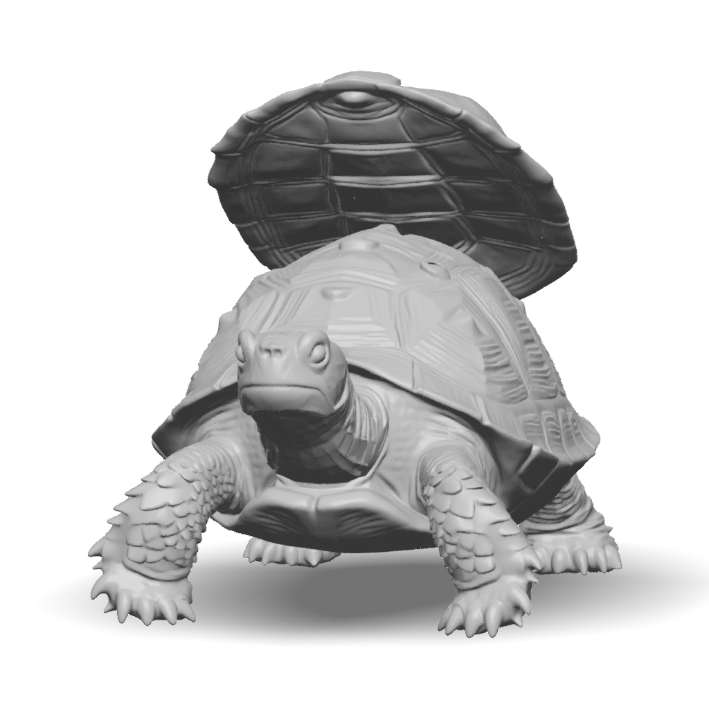 3D Model: Crea Una Tartaruga Con Il Guscio Che Si Apre Che Sia Realistica