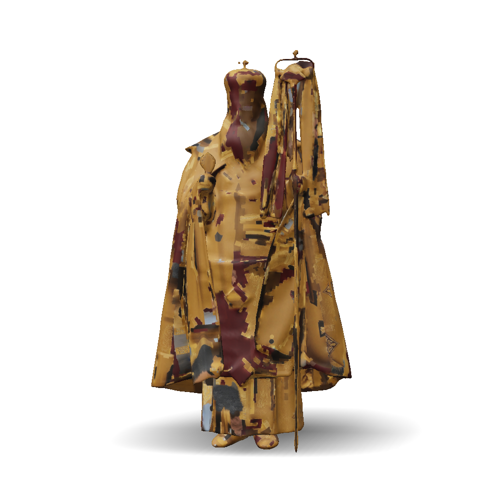 3D Model: golden bishop figure with crown and scepter ornate robes ...