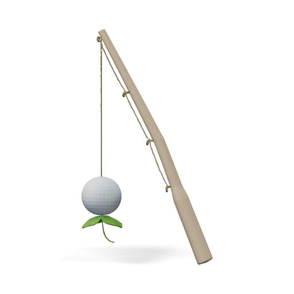 Rod Object Design 3D Model: a basic rod that begginers use made from wood it has a string ...