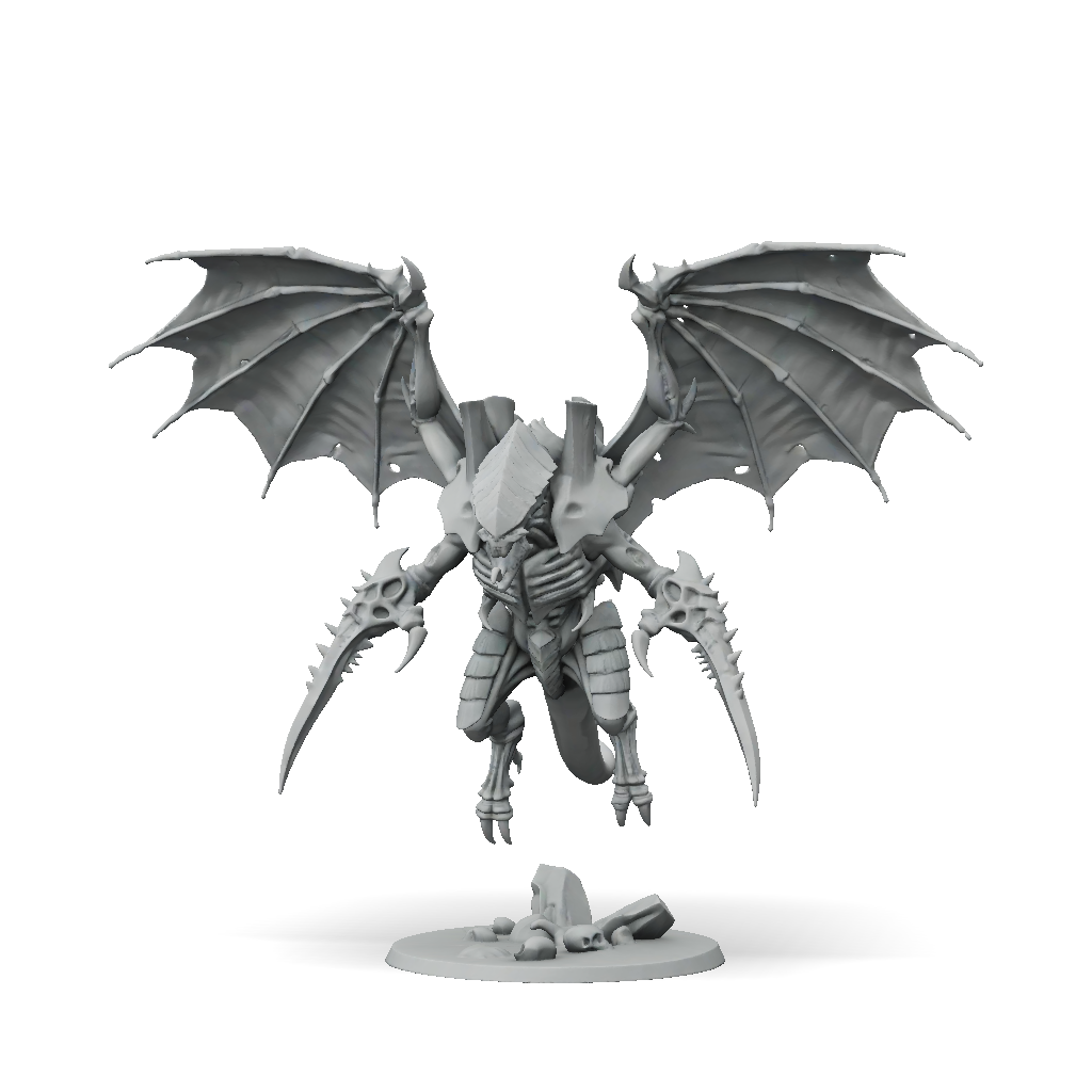 3D Model: dragon creature with large wings spiked armor plating clawed ...