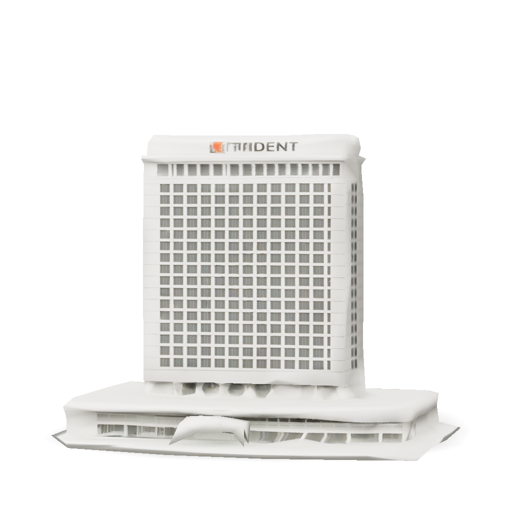 3D Model: Trident building high rise model with podium and logo on top ...