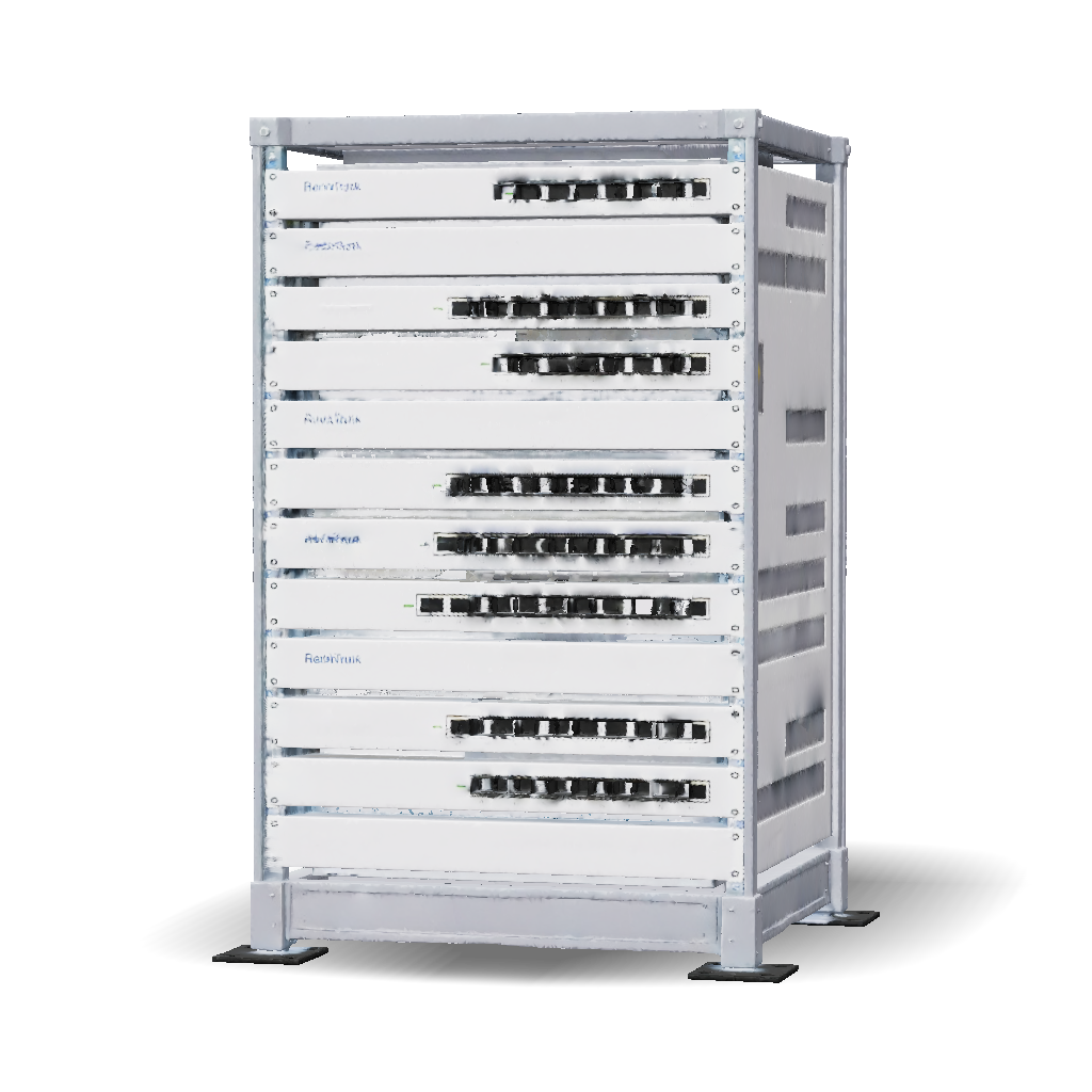 3D Model: server rack chassis with modular networking switches white ...