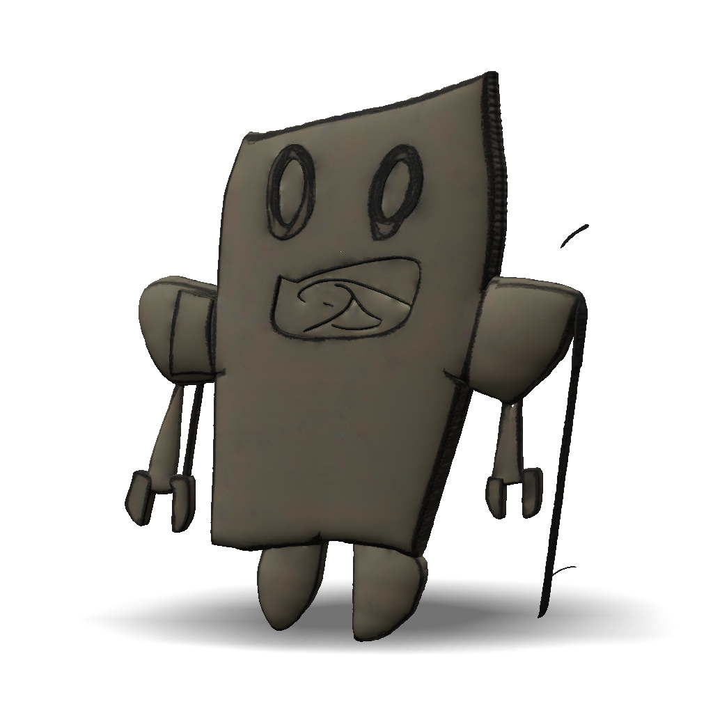 Cartoon Character 3D Model, Download Free Square Humanoid Character ...