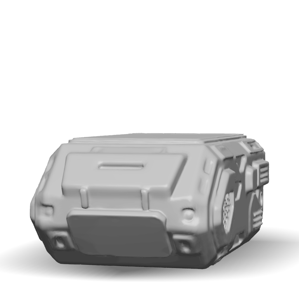 3D Model: Armored Military Rover Hull Exterior Shell Only Boxy ...
