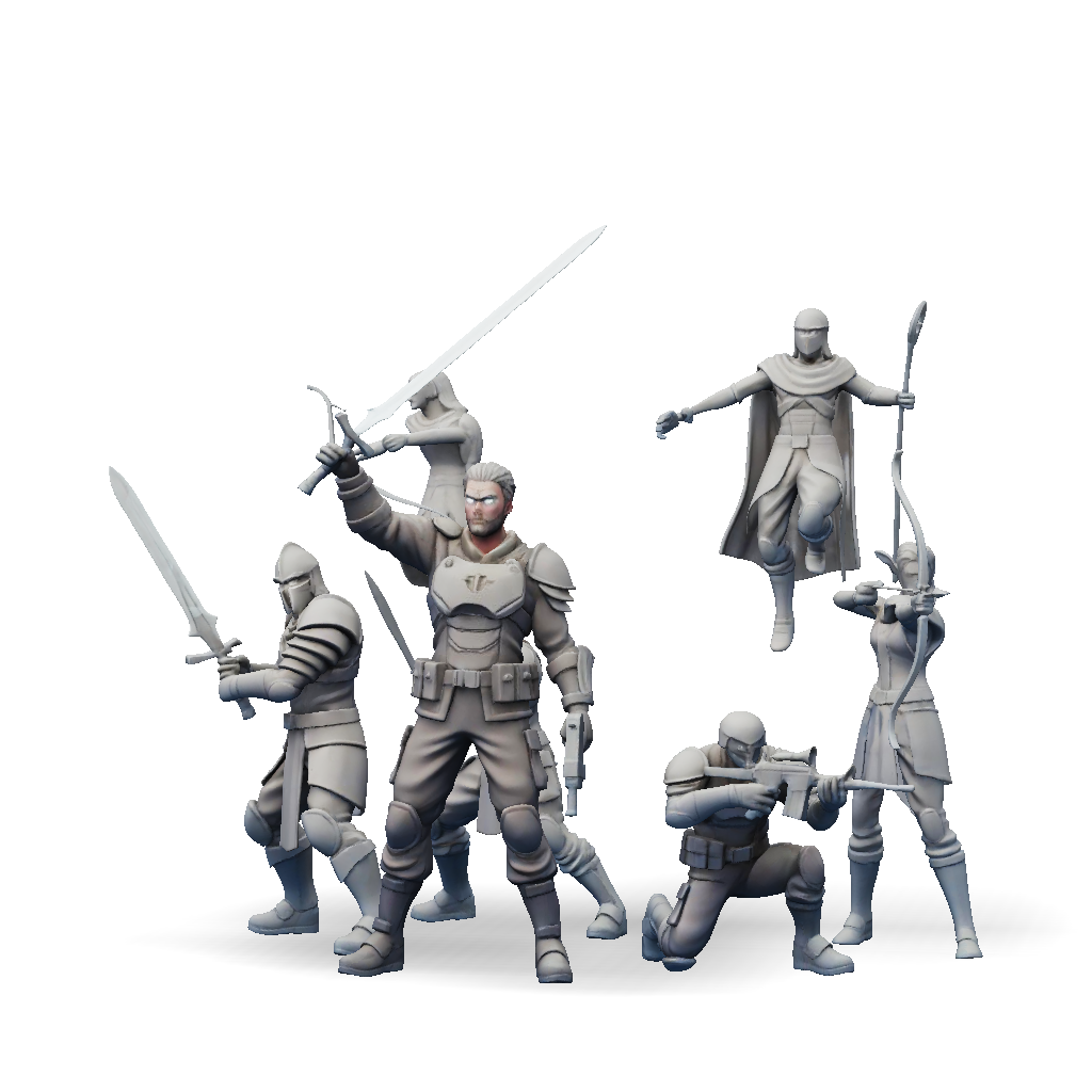 Melee Rig 3D Model: Game ready combat pose pack melee and ranged poses clean rig ...