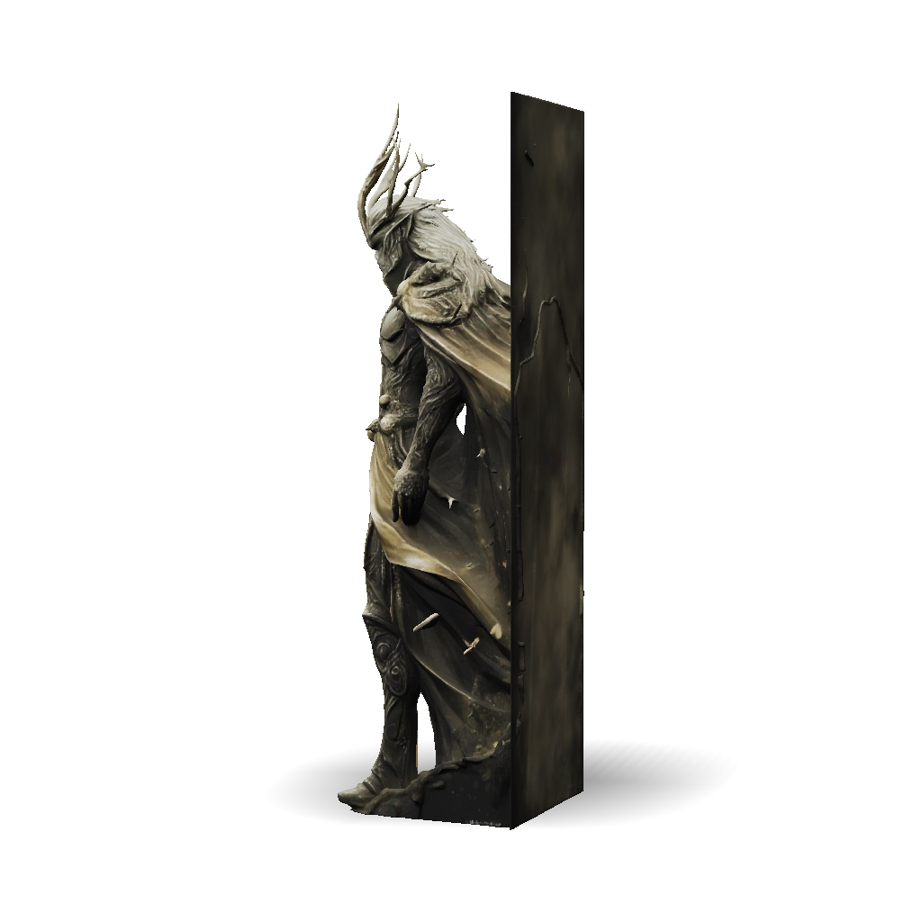3D Model: ornate armored fantasy warrior in dark metallic armor with ...