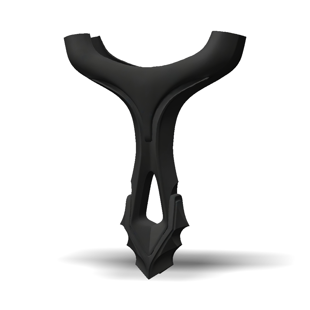 3D Model: black stylized dagger with ornate hilt and dark blade fantasy ...