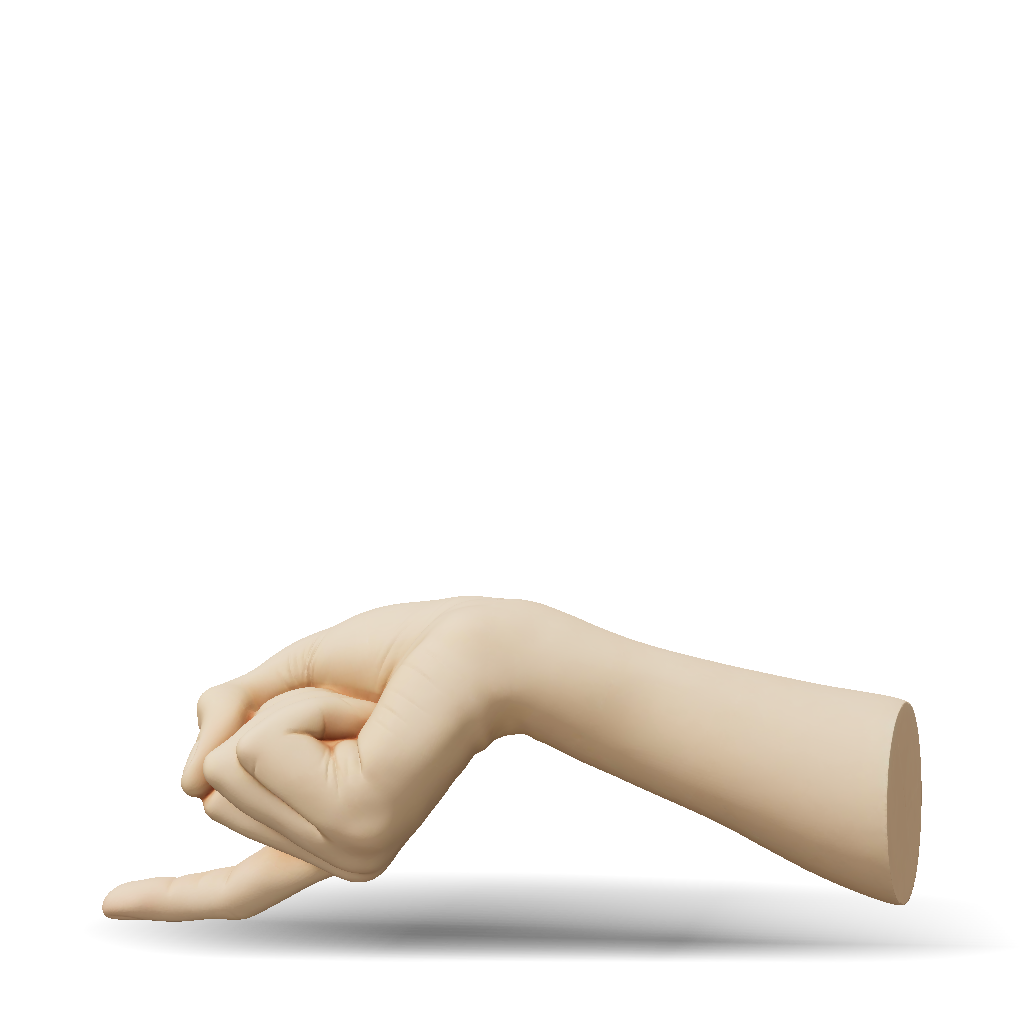 3D Model: A realistic hand model making a pointing gesture with ...