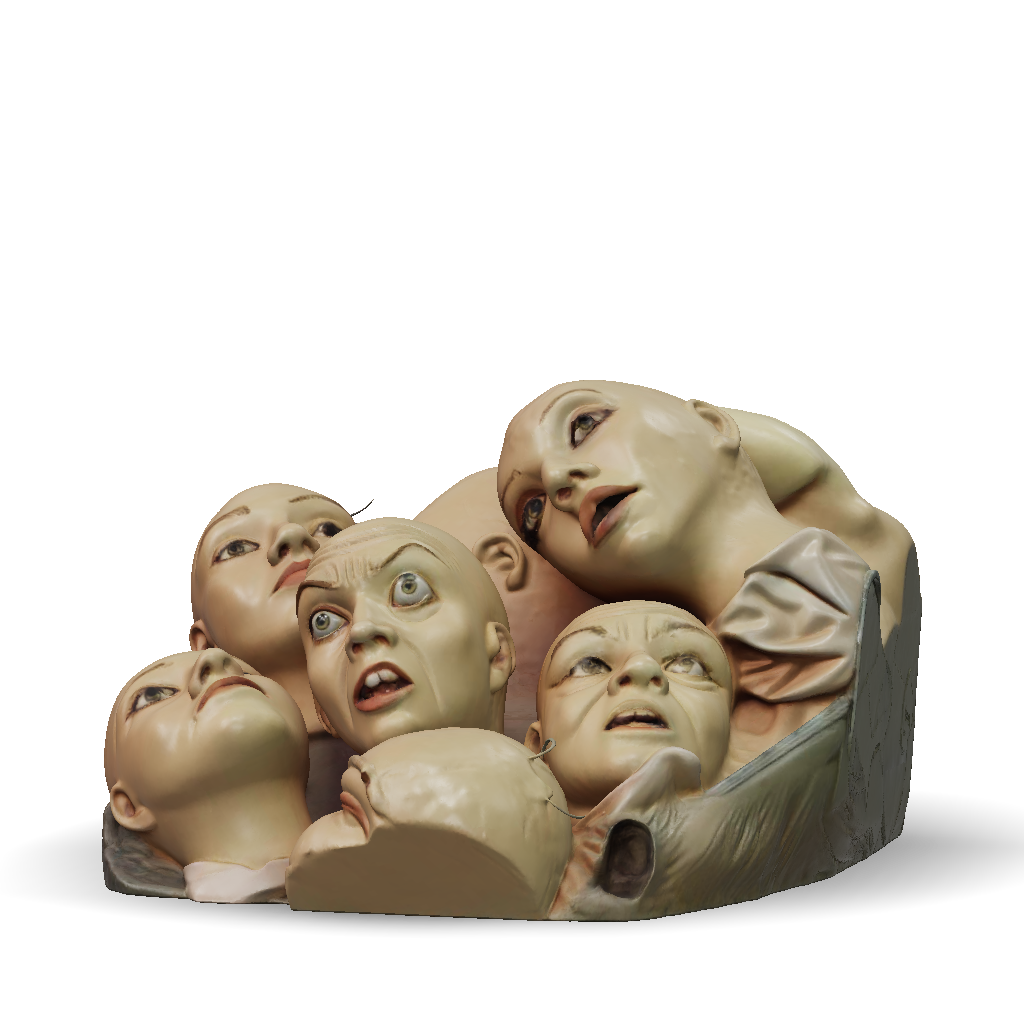 3D Model: Creepy Weird Mannequin Faces