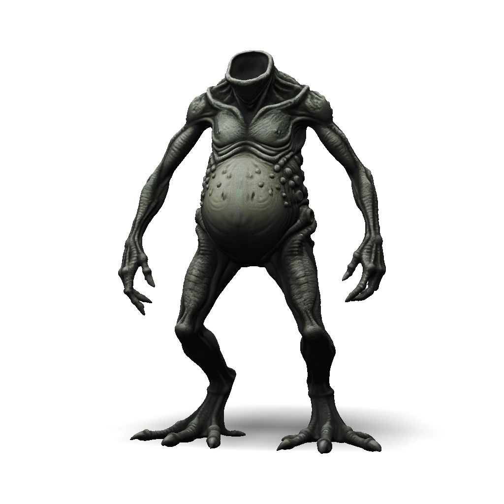 3D Model: alien creature with large bloated abdomen elongated limbs ...