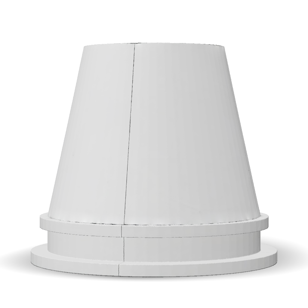 Truncated Conical Rings 3D Model: A single hollow plastic truncated cone frustum for a nesting ...