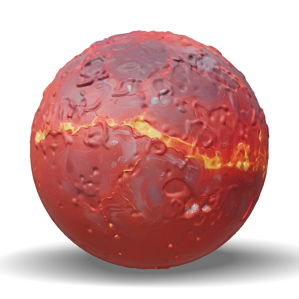 3D Model: A fully molten volcanic planet with extreme heat surface ...