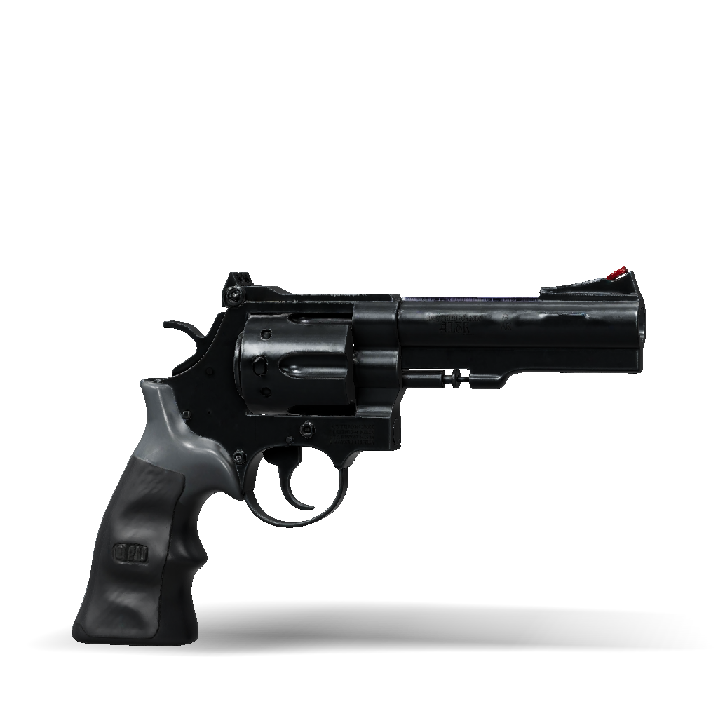 3D Model: A single realistic large caliber revolver firearm one ...