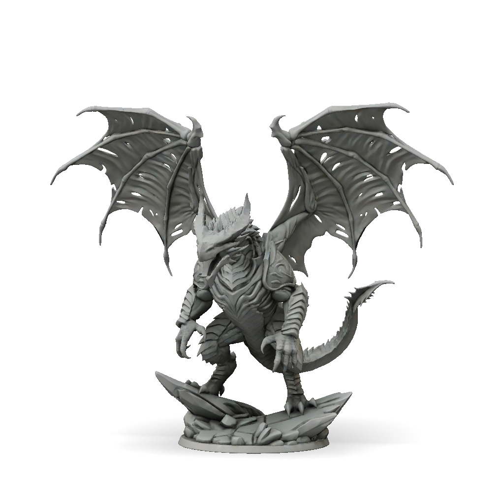 3D Model: A highly detailed fantasy dragon miniature for tabletop ...