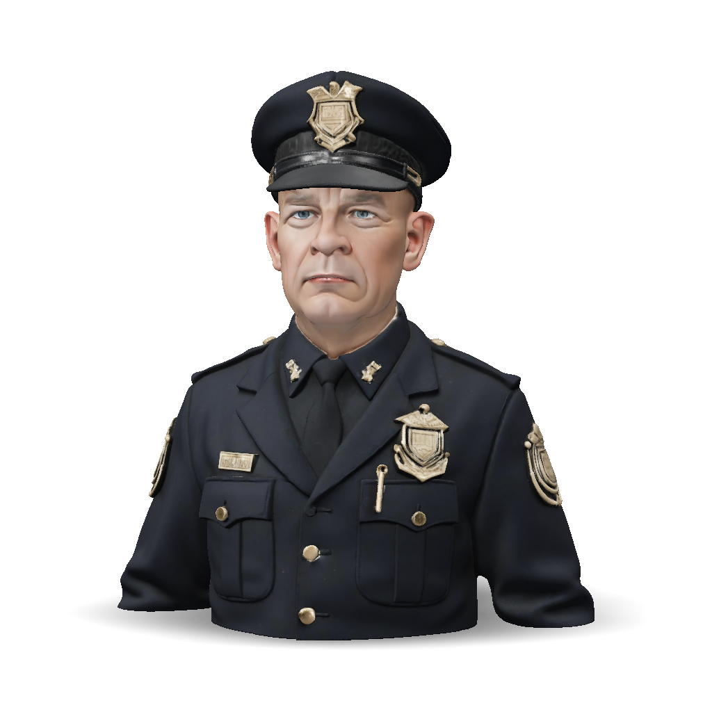 3D Model: an absolutely realistic policeman