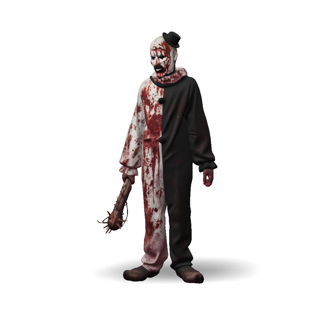 Blood Stained Robe 3D Model: bloodstained hooded horror character with two tone robe black ...