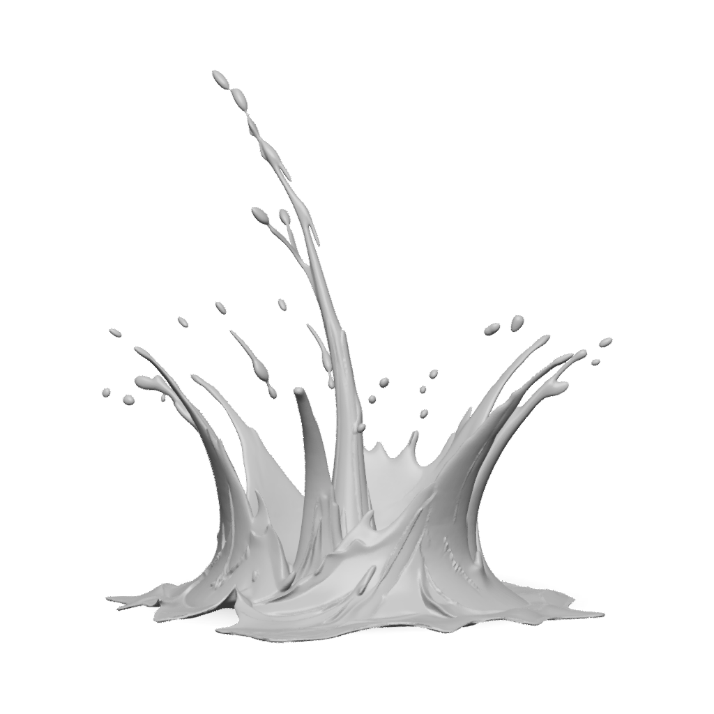 Water Splash Modelbase 3D Model: dynamic water splash with spray
