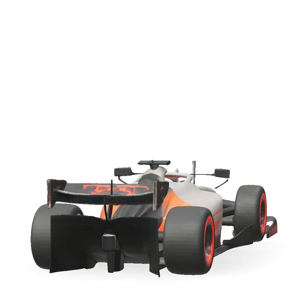 3D Model: Audi formula race car top view with silver body black details ...