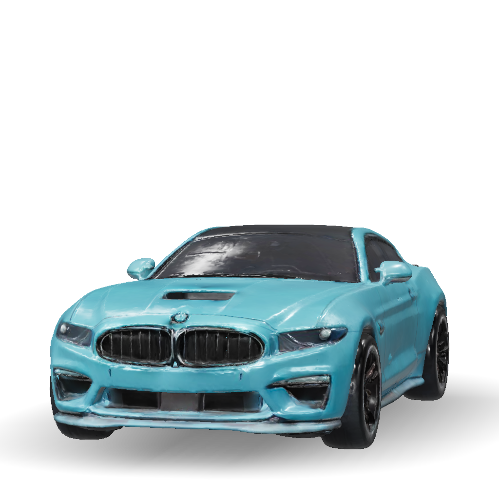3D Model: Modern luxury cyan car