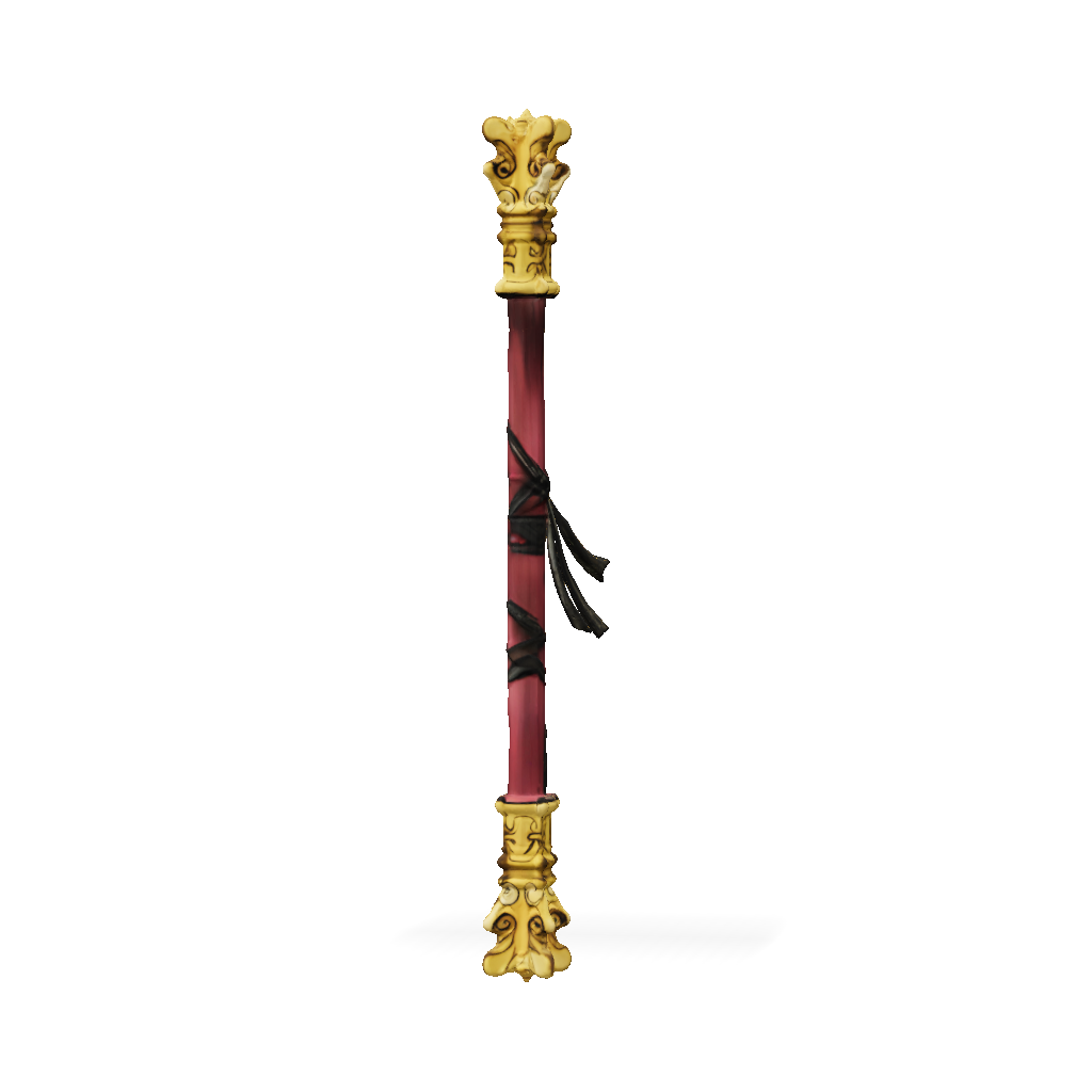 3D Model: ornate dagger with gold guard and pommel red blade leather ...