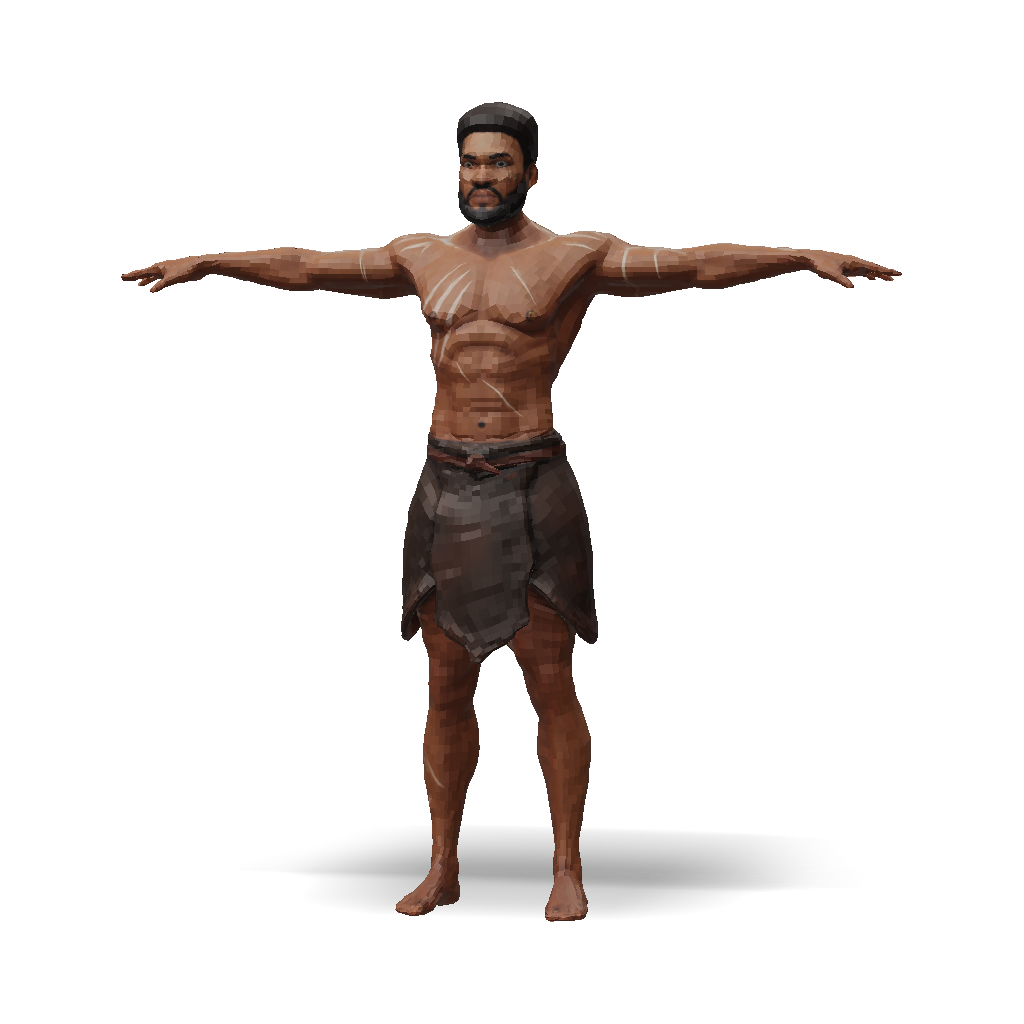 3D Model: Game ready character reference in strict T pose for rigging ...