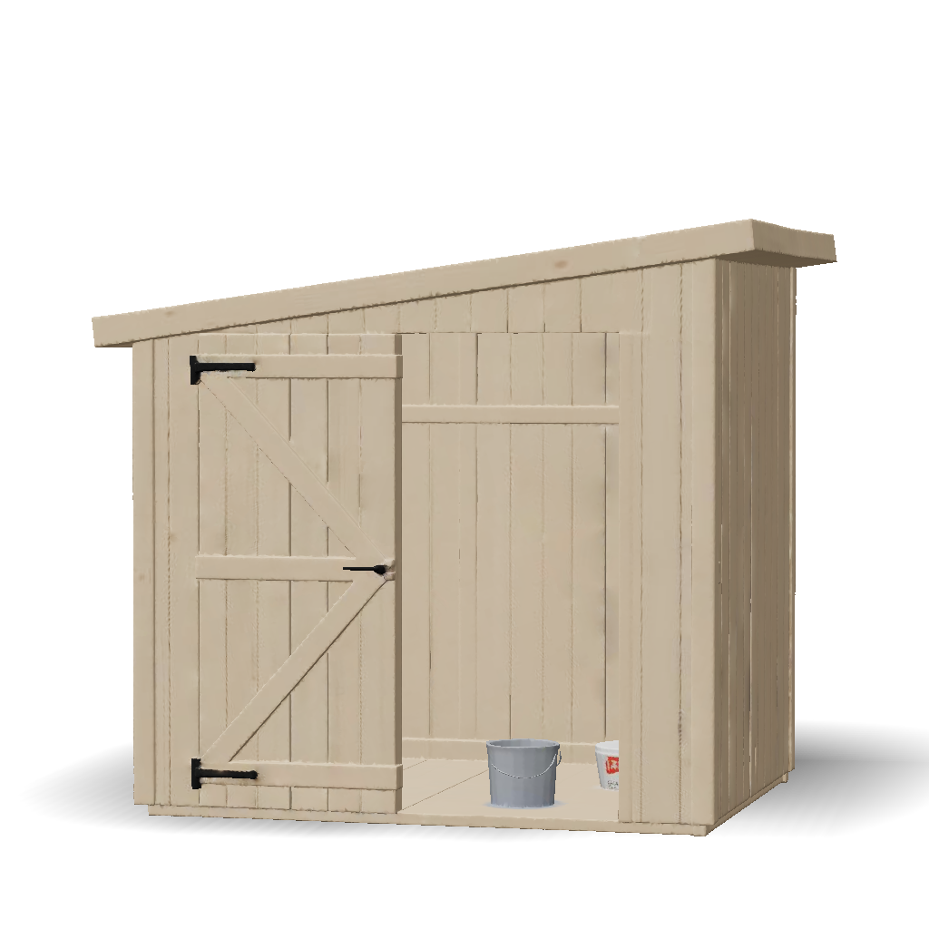 Shead Model 3D Model: Create an architectural 3D model of a compact wooden garden ...