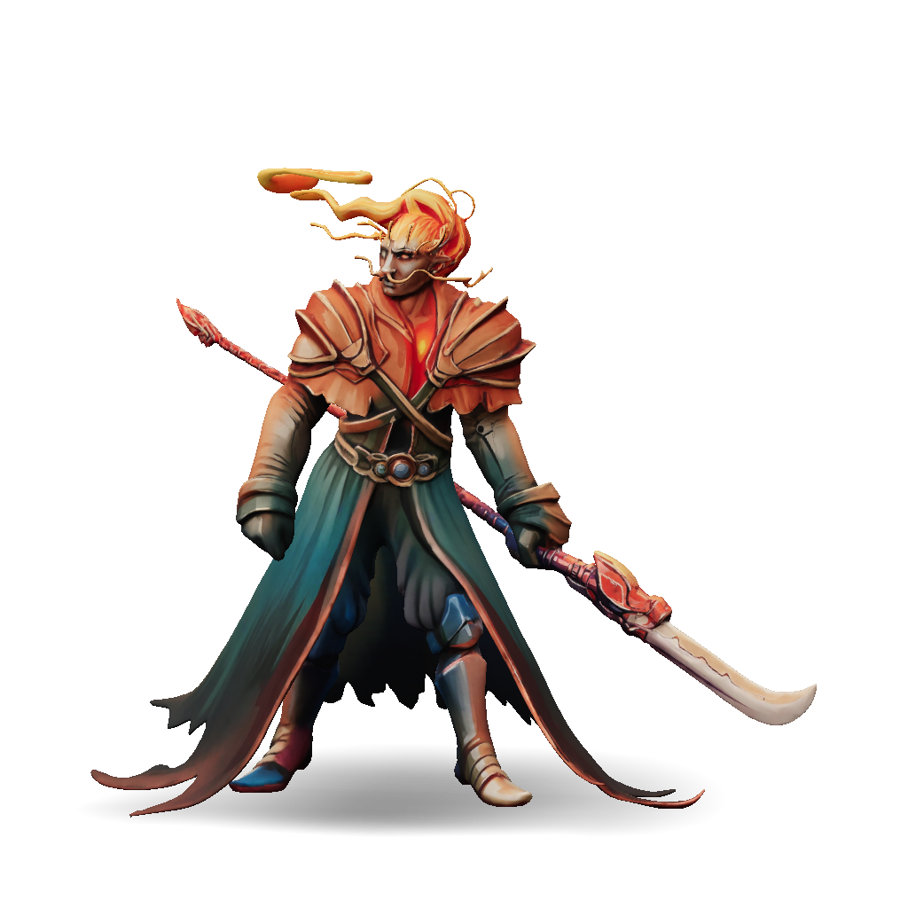 Fiery Knight 3D Model, Download Free Fiery Armored Knight With Flaming ...