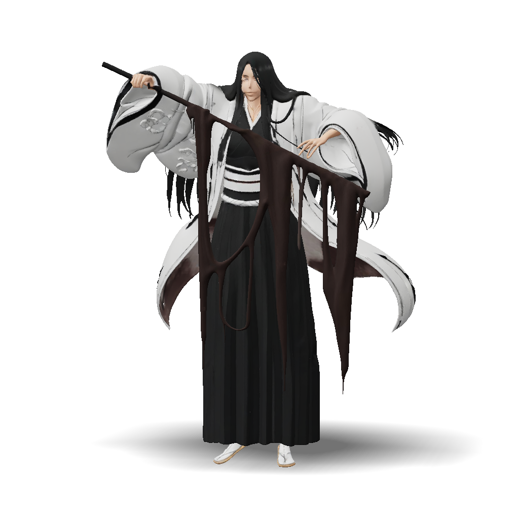 Animated Samurai Robe Anime Character 3D Model, Download Free Samurai Character In White And ...