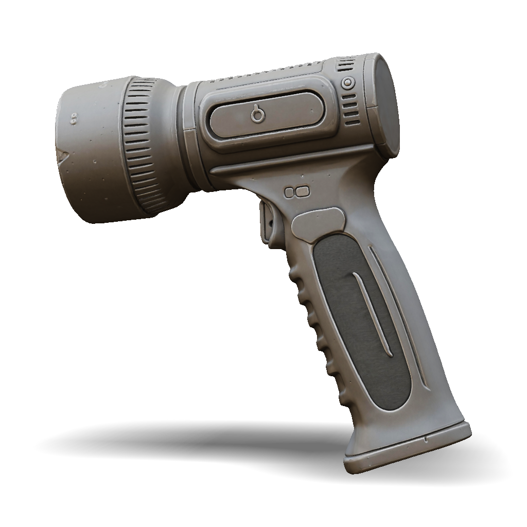 3D Model: 3D model of a handheld flashlight designed for a survival ...