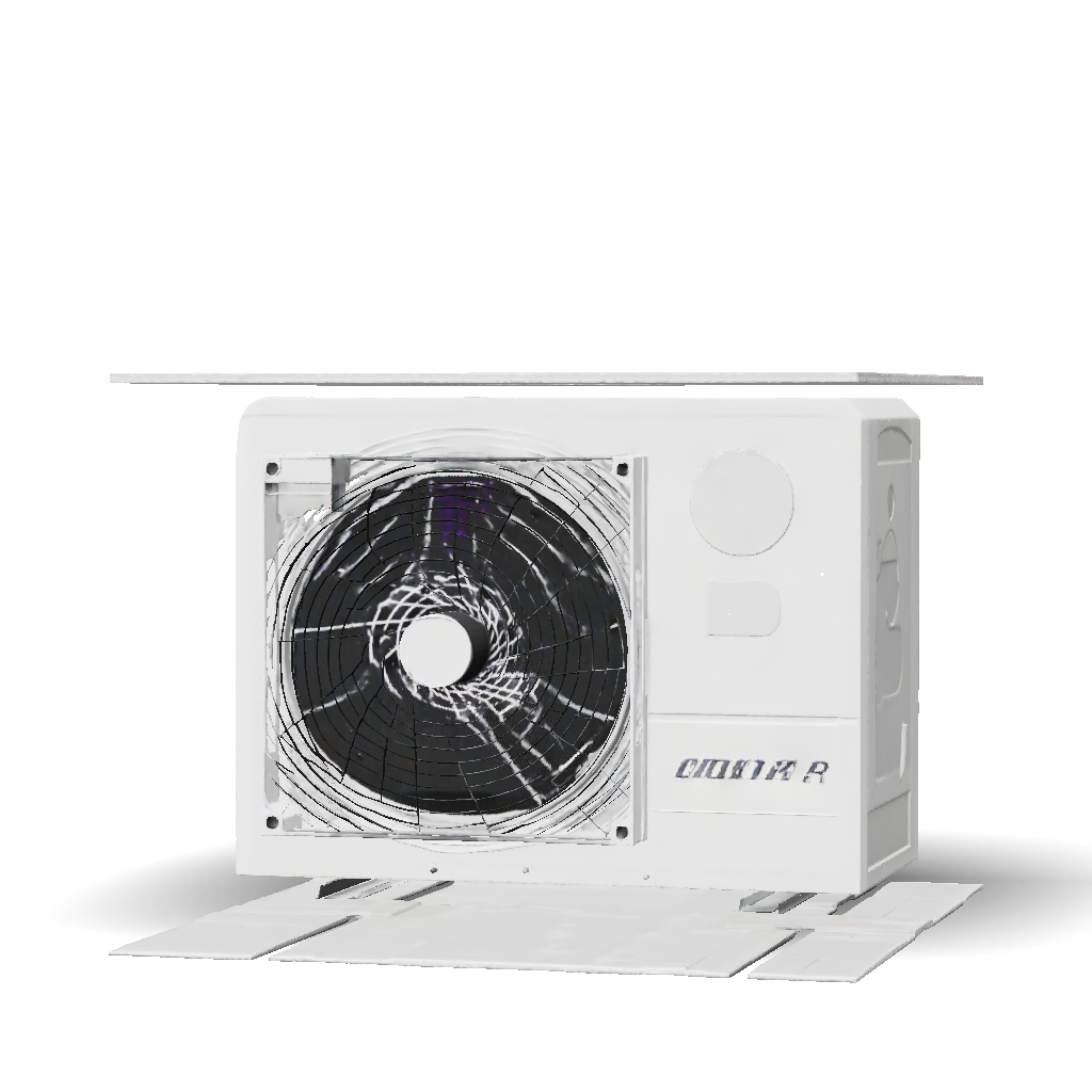 3D Model: LG outdoor air conditioning unit with large circular fan ...