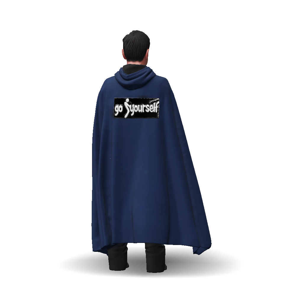 3D Model: make a basic cape with this image on its back