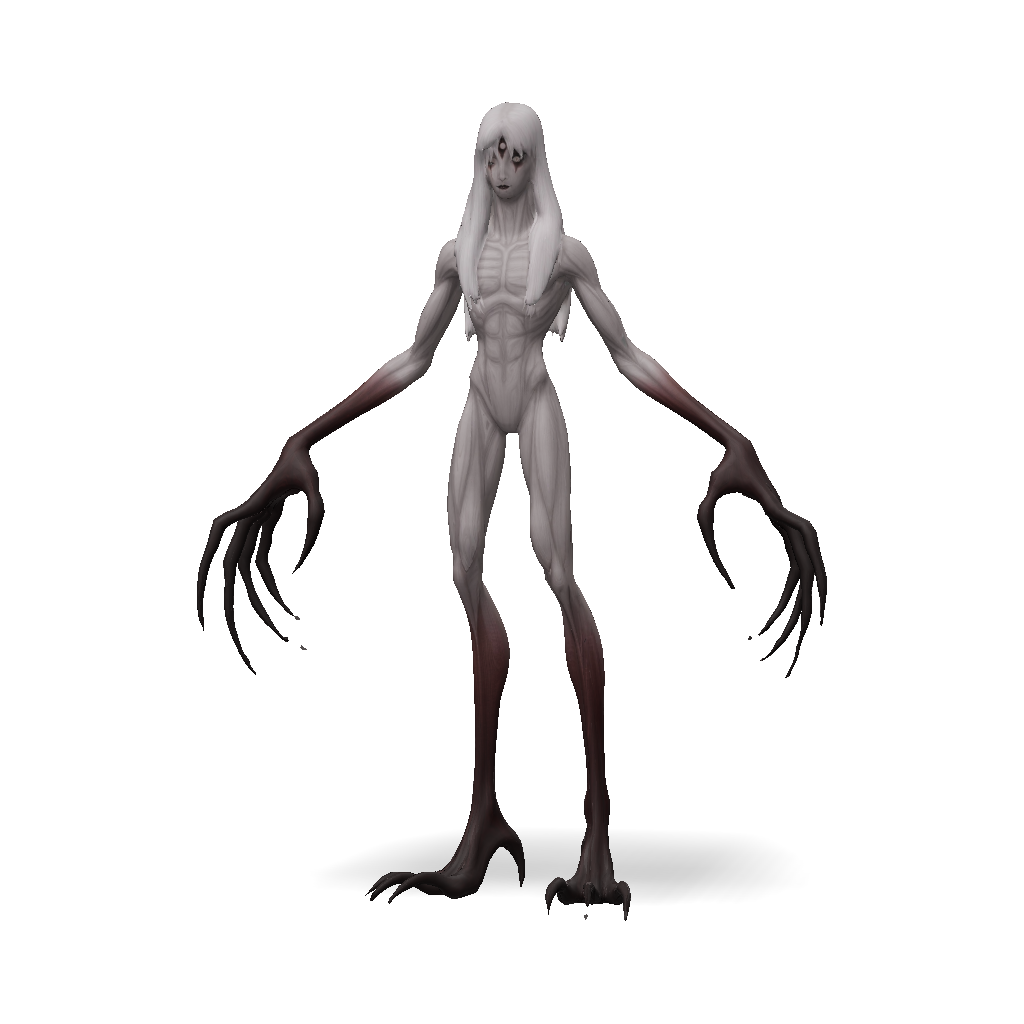 Demon Creature 3D Model: Tall Humanoid Creature With Elongated Limbs ...