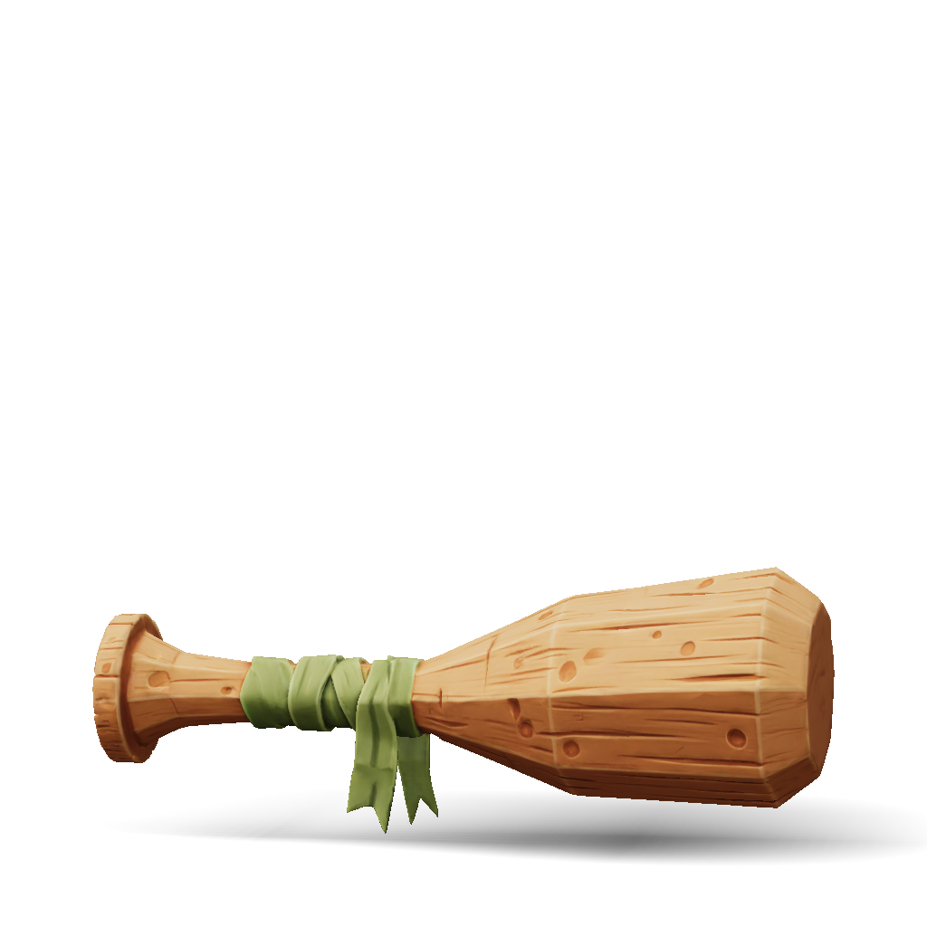 3D Model: Stylized low poly wooden training club fantasy medieval RPG ...